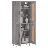 Highboard Grey Sonoma 69.5x34x180 cm Engineered Wood 3199719