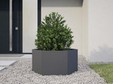Garden Planter Anthracite Hexagon 69x60x45 cm Steel 851124