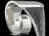 Pool Waterfall with LED Stainless Steel 304 50 x 30 x 53 cm 42040590