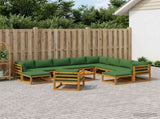 Sofa Set 12 pcs Natural Solid Acacia Wood 3417263
