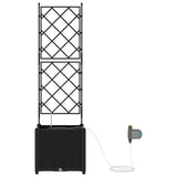Garden Planter Black 40 x 40 x 142 cm Plastic 42002849