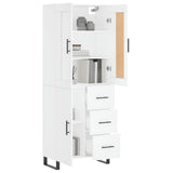 Highboard White 69.5x34x180 cm Engineered Wood 3199833