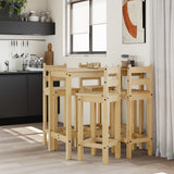 5 Piece Bar Set Solid Wood Pine 3217072