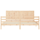 Bed Frame without Mattress 200x200 cm Solid Wood 3194526