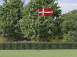 Denmark Flag and Pole 5.55 m Aluminium 3147119