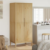 Wardrobe FLORO Wax Brown 77x53x171 cm Solid Wood Pine 374005