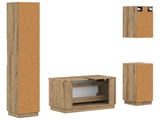 4 Piece Bathroom Cabinet Set HOORN Artisan Oak Engineered Wood 3417962