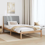 Bed Frame with Headboard Brown 100 x 200 cm Solid Pine Wood 878909