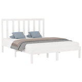 Bed Frame without Mattress White 160x200 cm Solid Wood 3106779