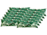 Cushion with Pillow HEERLEN 12 pcs Leaf Pattern Polyester 925857