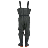 Chest Waders with Boots and Belt Dark Green Size 40 4016992