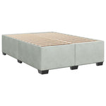 Box Spring Bed with Mattress Light Grey 140x200 cm Velvet 3285287