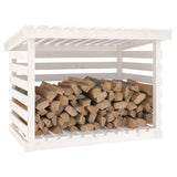 Firewood Rack White 108x73x79 cm Solid Wood Pine 822228