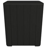 Garden Table with Removable Lid Black Polypropylene 364152