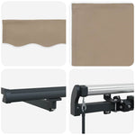 Retractable Awning Manual Beige 400 x 300 cm Fabric 3330611