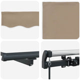 Retractable Awning Manual Beige 400 x 300 cm Fabric 3330611