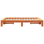 Bed Frame without Mattress Wax Brown 120x190 cm Small Double Solid Wood Pine 3308752