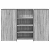 Reception Desk Grey Sonoma 155x50x103,5 cm Engineered Wood 3324201