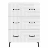 Drawer Cabinet High Gloss White 66 x 34.5 x 89.5 cm 894839