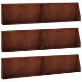 Retaining Wall 6 pcs 100 x 12 x 50 cm Weathering Steel Rusty 3449134