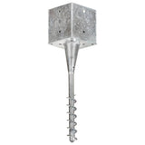 Ground Spikes 6 pcs Silver 14x14x58 cm Galvanised Steel 145446
