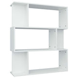 Book Cabinet/Room Divider White 80x24x96 cm Engineered Wood 800081
