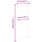 Balcony Side Awning 65x250 cm Black 48400