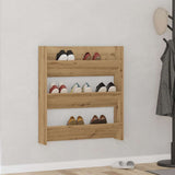 Wall Shoe Cabinet Artisan Oak 80x18x90 cm Engineered Wood 856545
