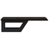 Basin Shelf Wall Mounted Steel and Solid Wood Oak 3302579