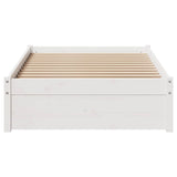 Bed Frame without Mattress White 100x200 cm Solid Wood Pine 3301659