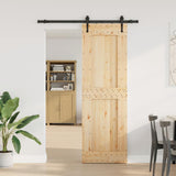 Sliding Door with Hardware Set 70x210 cm Solid Wood Pine 3332736