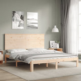 Bed Frame without Mattress King Size Solid Wood Pine 3193666