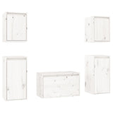 TV Cabinets 5 pcs White Solid Wood Pine 3100270