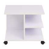 Rolling Shelf 50x35x42 cm White 245724