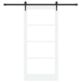 Sliding Door White and Black 93 x 202 cm 3332400