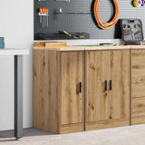 Garage Storage Cabinet Artisan Oak 30x51x85 cm Solid Wood Pine 860561