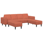 Fabric Sofa with Cushion Red Orange 208 cm Corduroy fabric 3335138