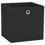 ZNTS Storage Boxes 10 pcs Non-woven Fabric 32x32x32 cm Black 245746