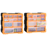 Multi-drawer Organisers with 12 Drawers 2 pcs 26.5x16x26 cm 147581
