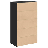 Highboard Black 70x41x124 cm Engineered Wood 846405
