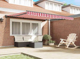 Awning Frame Red and White 300 x 250 cm 3329995