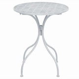 Garden Furniture Set Greyish white Powder-coated steel Medium 43150