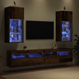 Wall-mounted TV Cabinets 2 pcs Old Wood 40.5 x 30 x 90 cm 882955