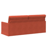 3 Seater Sofa Red Orange 190 x 81 x 82 cm Corduroy Fabric 42041138