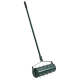 Lawn Roller Pull with Aerator Clamps Green 128 x 38 cm Steel 42032345