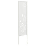 Garden Privacy Screen White 32 x 140 cm Cold-rolled steel 876204