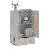 Highboard Concrete Grey 69.5x31x115 cm Engineered Wood 830304