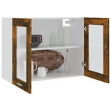 Hanging Glass Cabinet Lyon Smoked Oak 80x31x60 cm Engineered Wood 815594