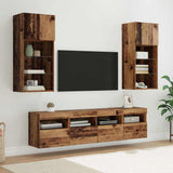 TV Wall Units with LED Old Wood Engineered Wood 3402980