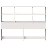 Headboard with Storage White 160 cm Solid Wood Pine 855655